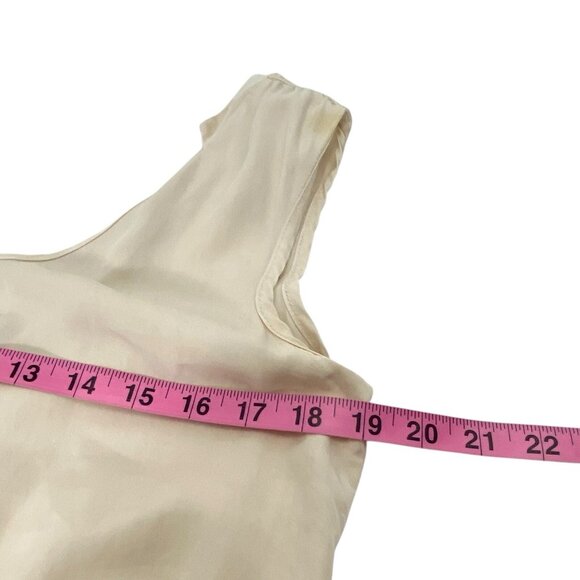 ANNARITA N Women Italian Dress Sleeveless Scoop Neck V Back Sz 6 Ivory 75-20 - Picture 10 of 16